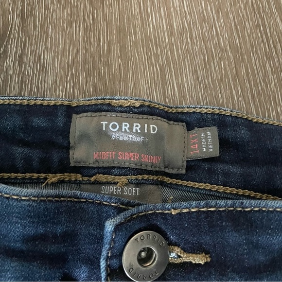 TORRID MidFit Super Skinny High-Rise Jean Size 14 XT - Picture 8 of 9